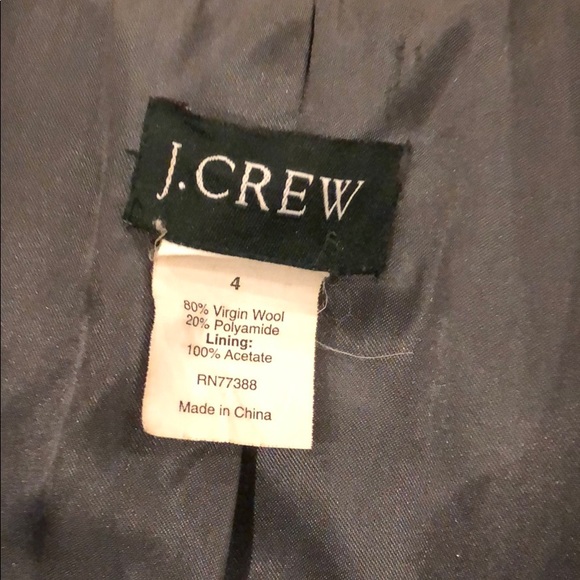 J. Crew Women’s pea coat - black - size 4 - Picture 3 of 8